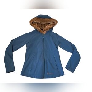 Marmot Women's Furlong Blue Jacket with Faux Fur Lined Hood Size Small